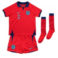 Fotballdrakt Barn England Kyle Walker #2 Bortedraktsett VM 2022 Kortermet (+ Korte bukser)